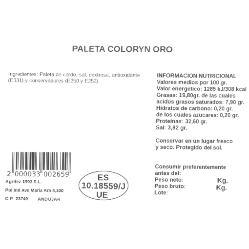 Paleta Coloryn Oro | Compra Productos online 2