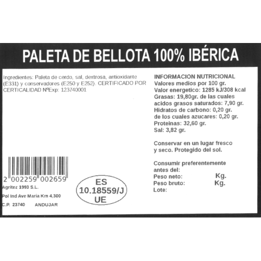 Paleta de Bellota 100% ibérico | Compra Productos online 2