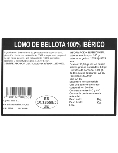 Lote de Embutidos Bellota | Compra Productos online