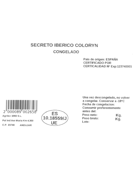 Secreto ibérico coloryn | Compra Productos online