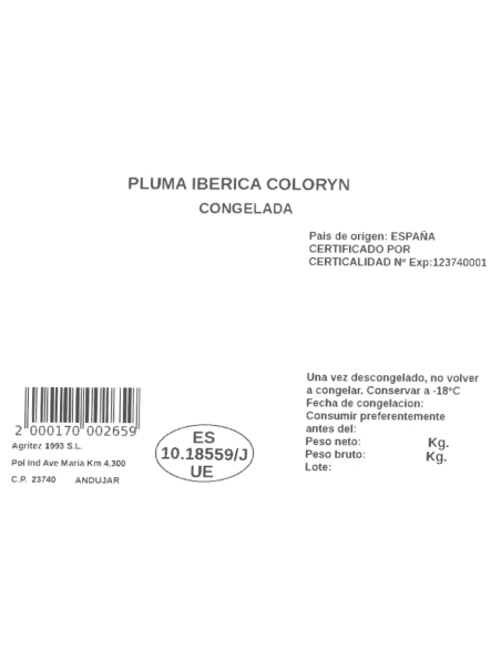 Pluma ibérica coloryn | Compra Productos online