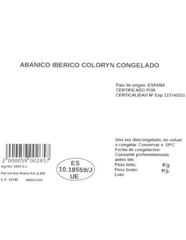 Abanico ibérico coloryn | Compra Productos online