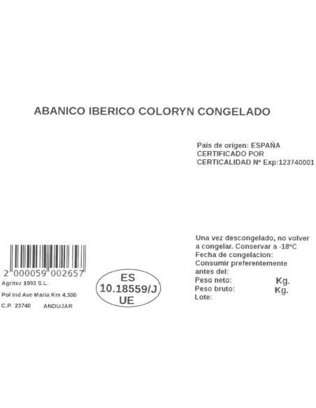 Abanico ibérico coloryn | Compra Productos online