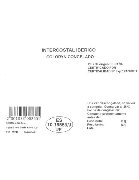 Intercostal ibérico coloryn | Compra Productos online