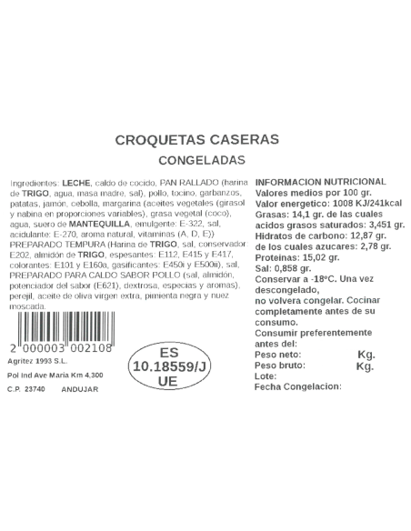 Croqueta casera | Compra Productos online