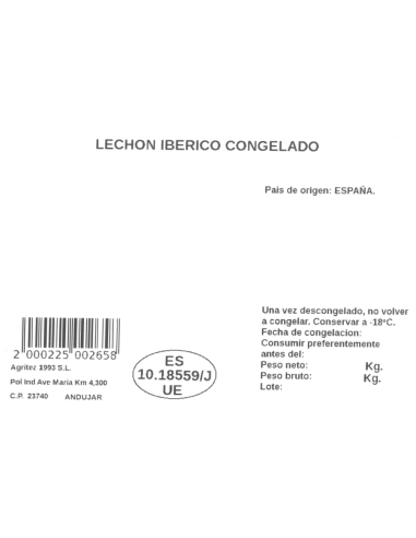 Cochinillo ibérico para asar | Compra Productos online